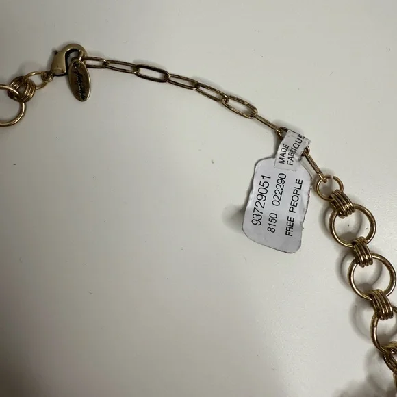 Free People Wayward Extreme Layered Gold / Silver Layered Necklace with Charms - Picture 4 of 5